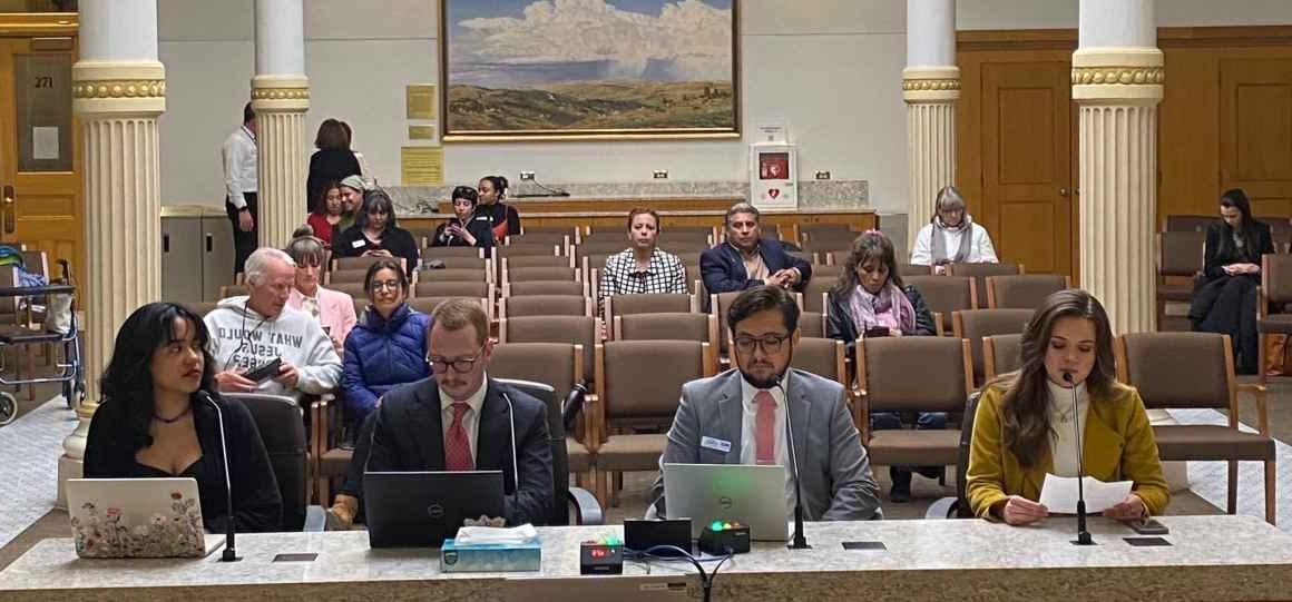 Anaya Robinson, ACLU of Colorado's Senior Policy Strategist testifying at a House Judiciary Committee hearing at the State Capitol.